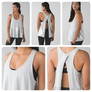 All Tied Up Scoop Tank Gray Silver Grey 8